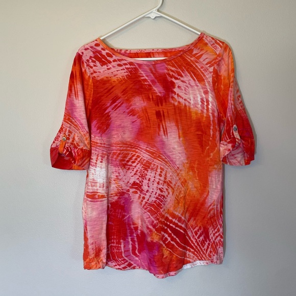 Chico’s - Size Small Short Sleeve Blouse - Picture 1 of 3